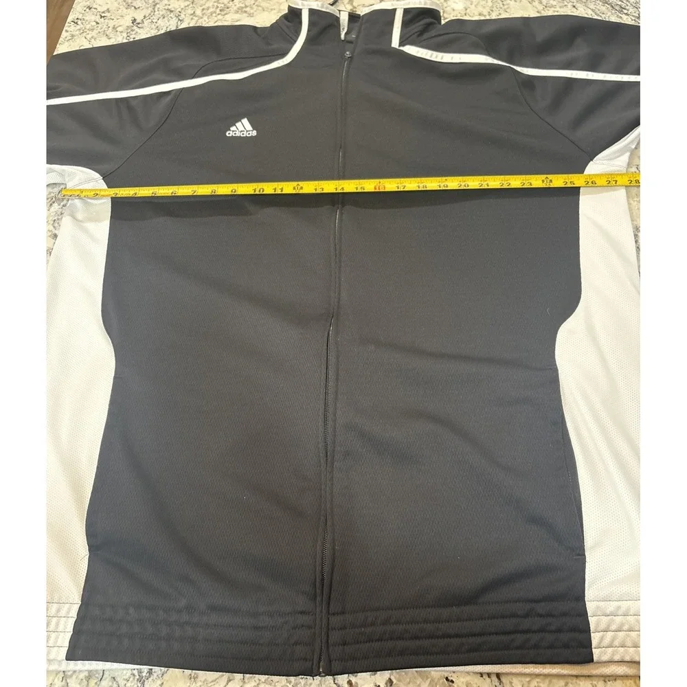 AdidasBlack/White Climalite full Zip‎ Track Jacket Sz 3xl